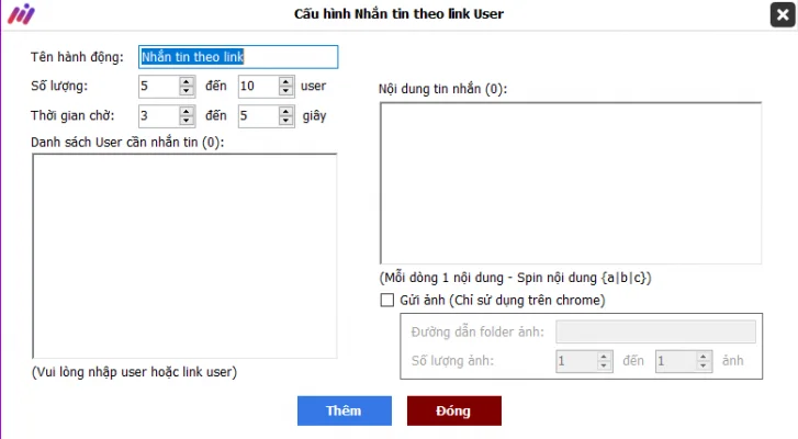 Function to send message to specified twitter user
