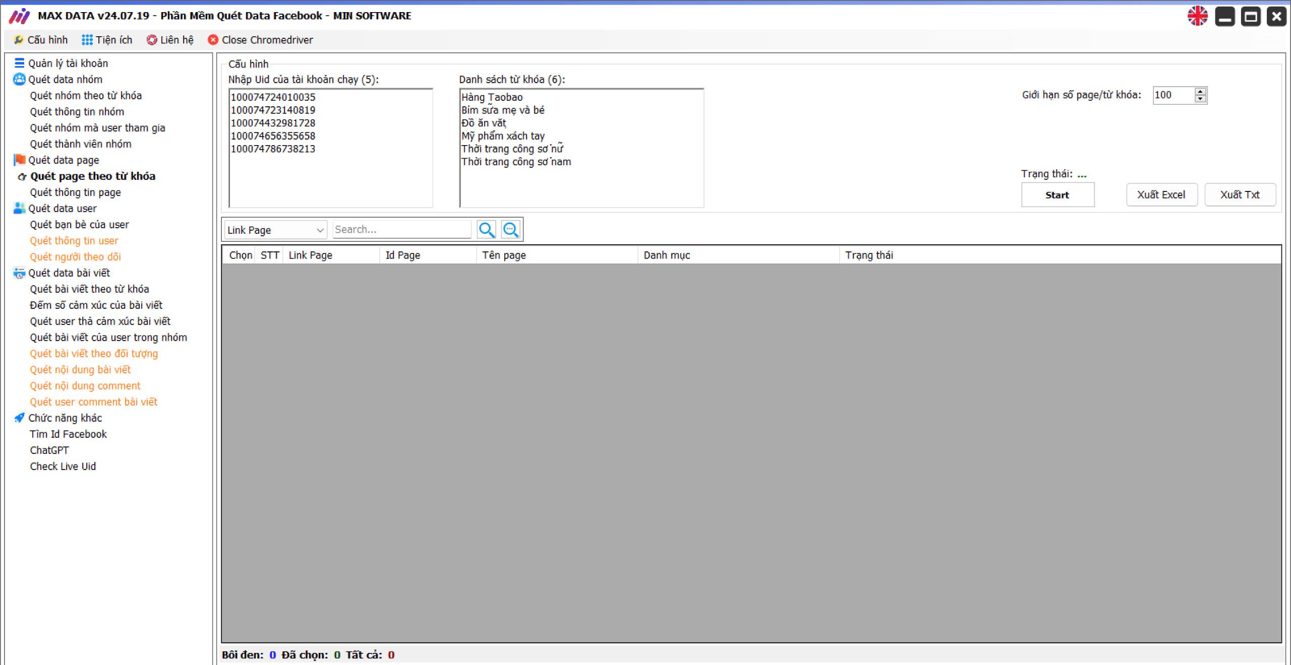 Scraping Facebook Pages by Max Data