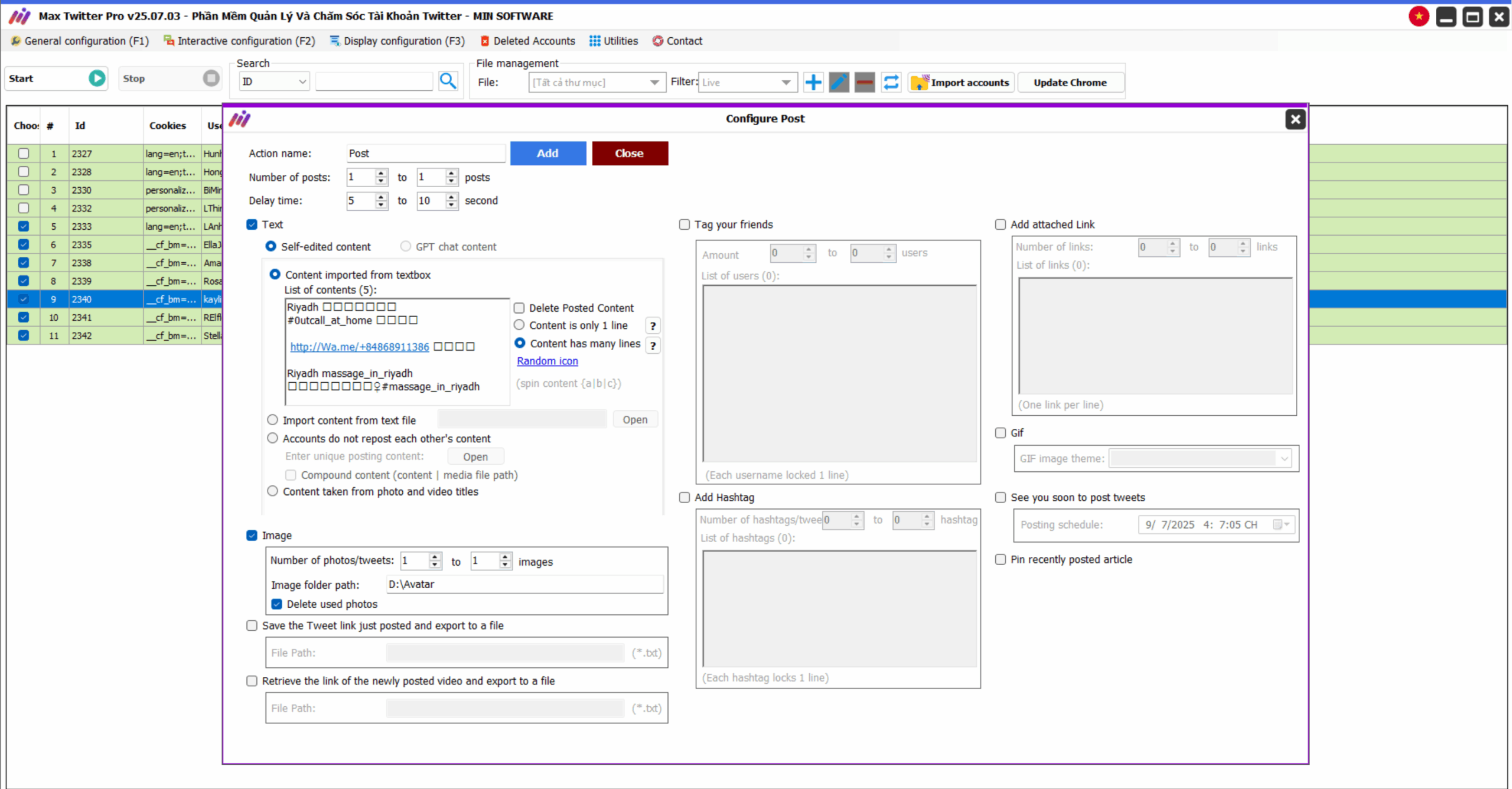 Max Twitter Software