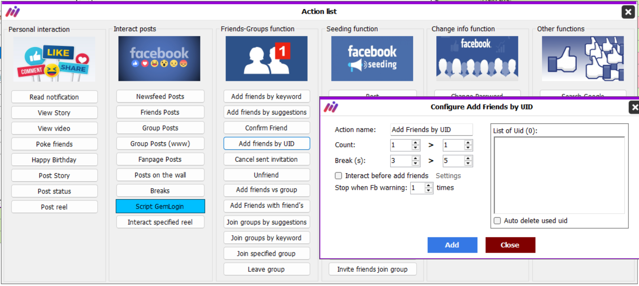 Max Care Facebook Software