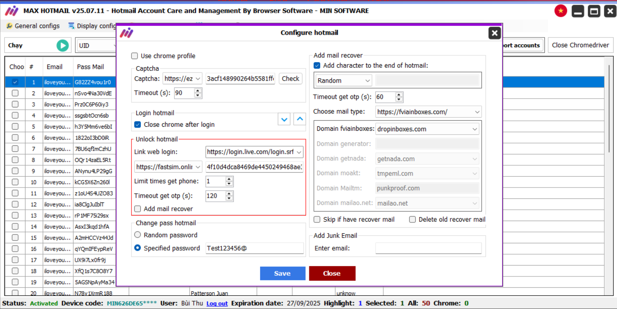 Max Hotmail Software