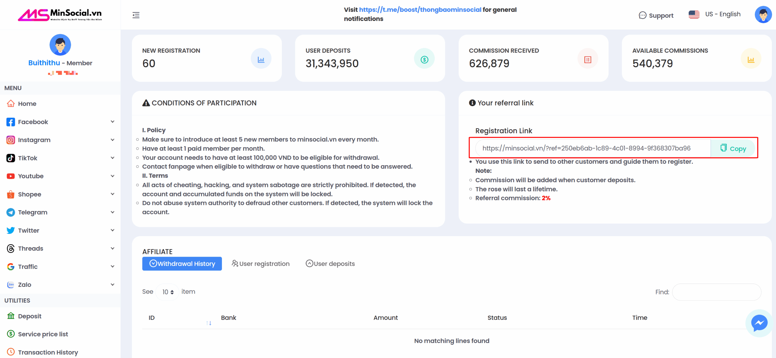 Join the Minsocial Affiliate Program – Earn Lifetime Commissions